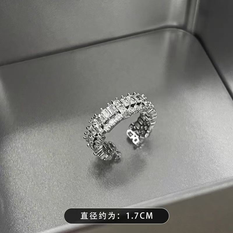 Sparkling Rhinestone Stackable Ring Set | Adjustable Luxury Duo Rings