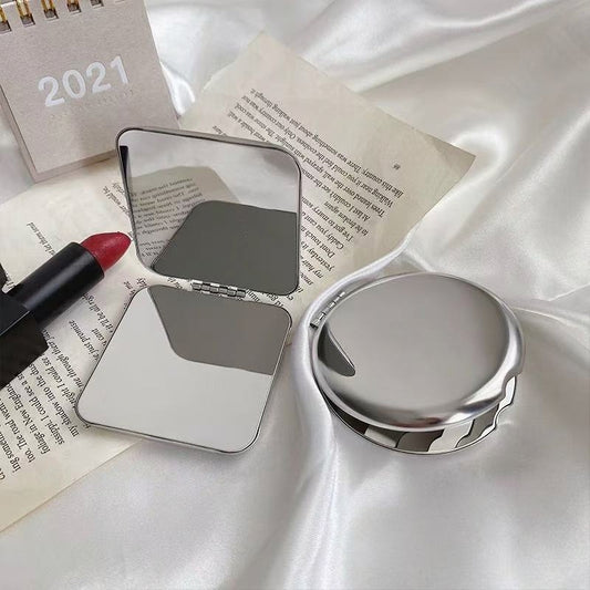 Premium 304 Stainless Steel Foldable Double-Sided Compact Mirror