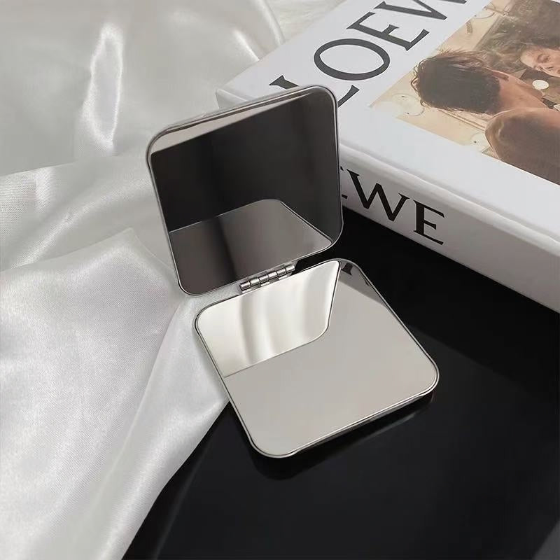 Premium 304 Stainless Steel Foldable Double-Sided Compact Mirror