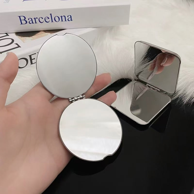 Premium 304 Stainless Steel Foldable Double-Sided Compact Mirror
