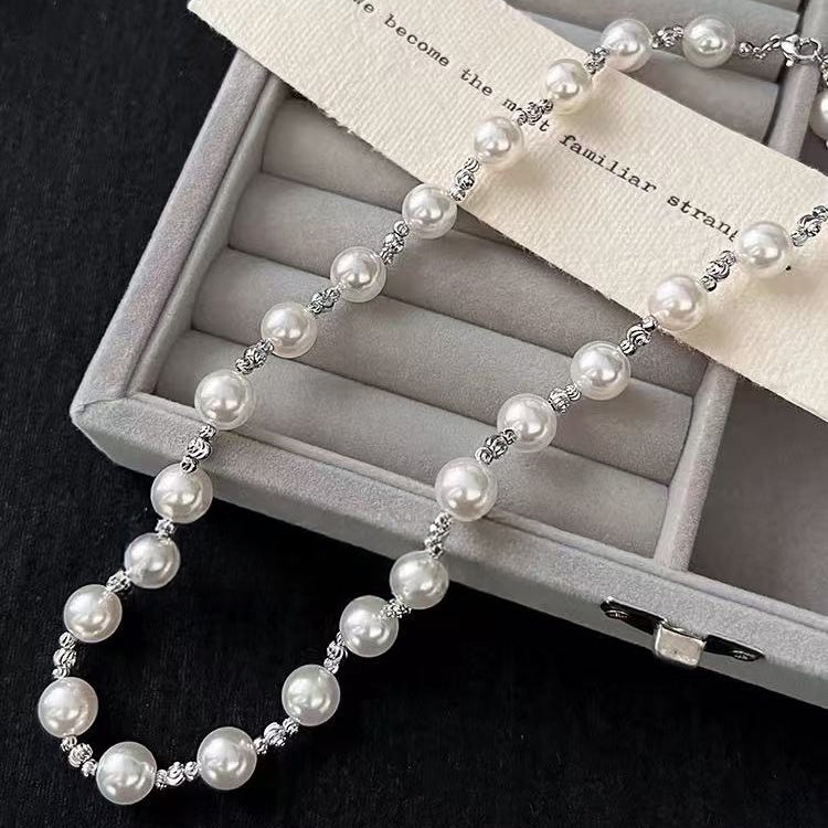 Designer Mixed Pearl Spliced Necklace | Timeless Elegant Luxury Jewelry