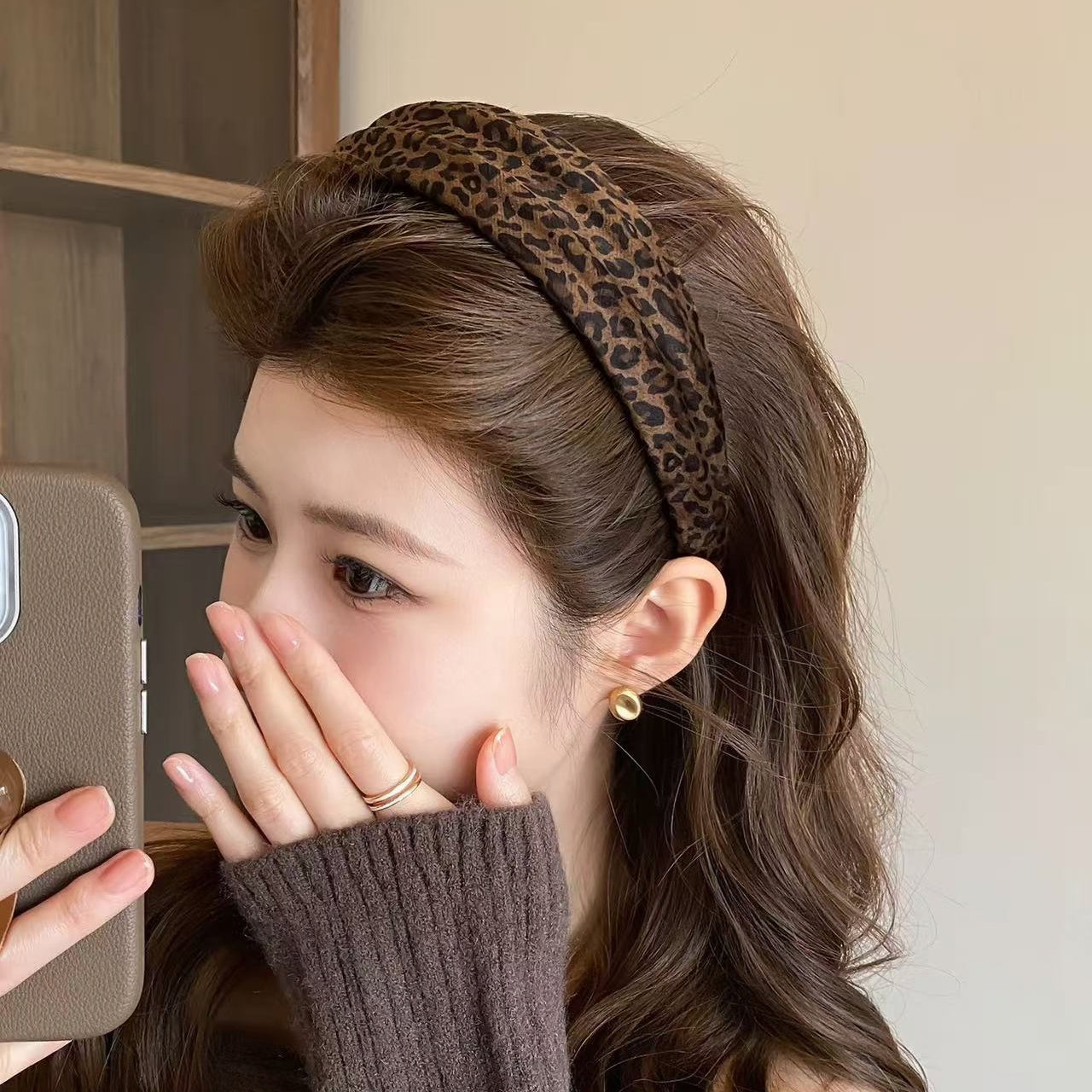 Retro Leopard Print Wide Padded Headband | Chic Luxury Elegant Hair Accessory