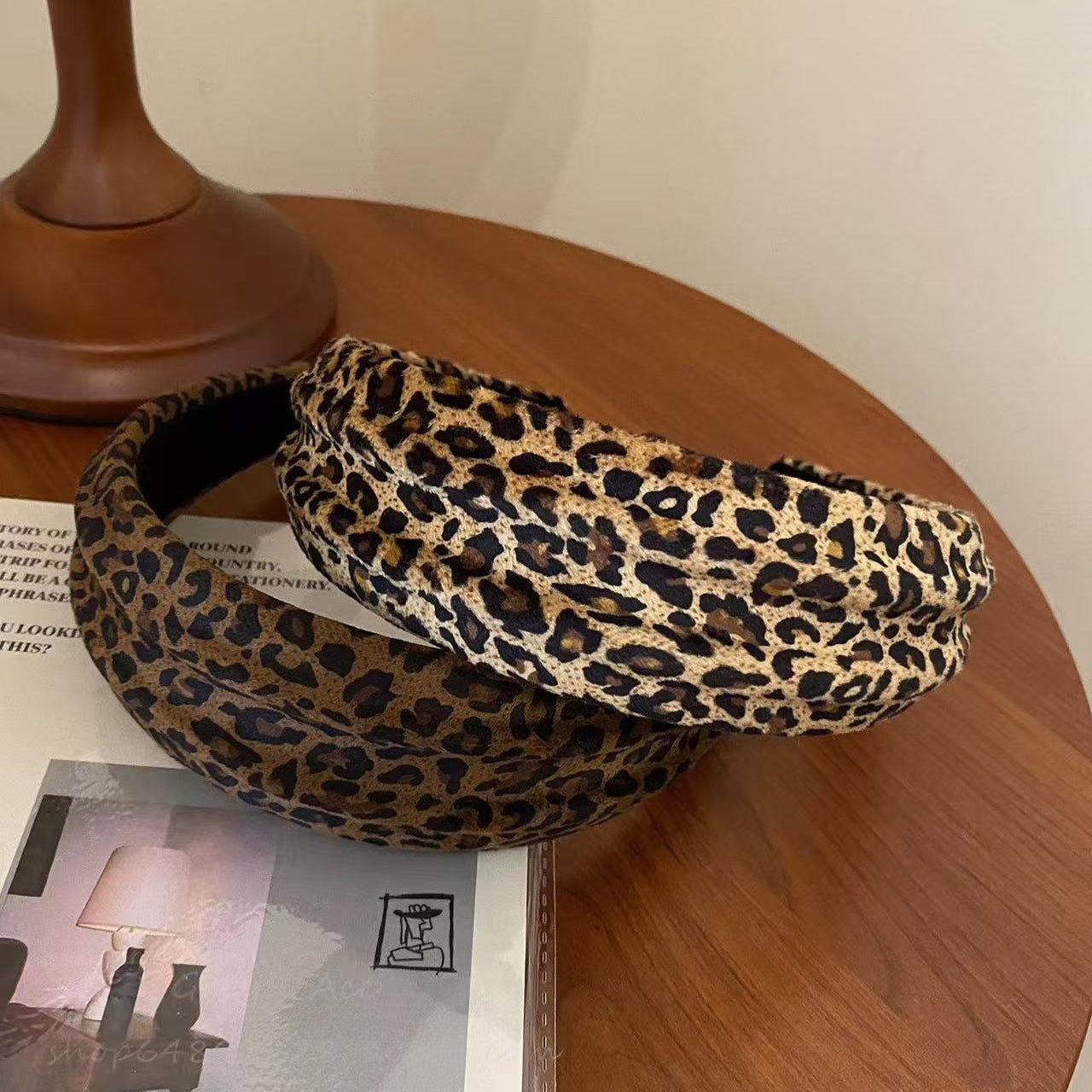 Retro Leopard Print Wide Padded Headband | Chic Luxury Elegant Hair Accessory