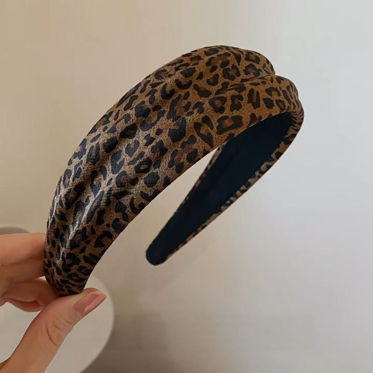 Retro Leopard Print Wide Padded Headband | Chic Luxury Elegant Hair Accessory