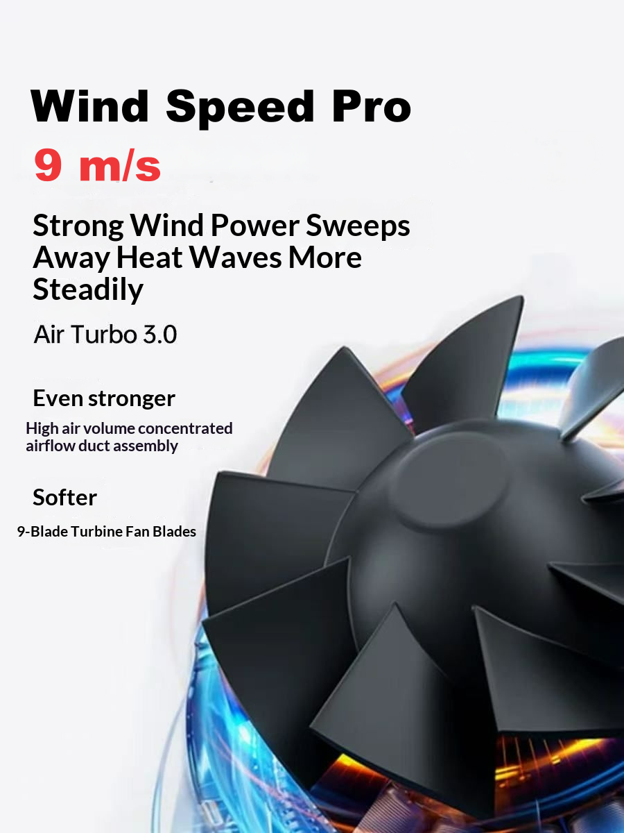 Ultra-fast, energy-efficient, high-quality aluminium alloy handheld mini fan – turbo mini portable USB fast charging and rapid cooling